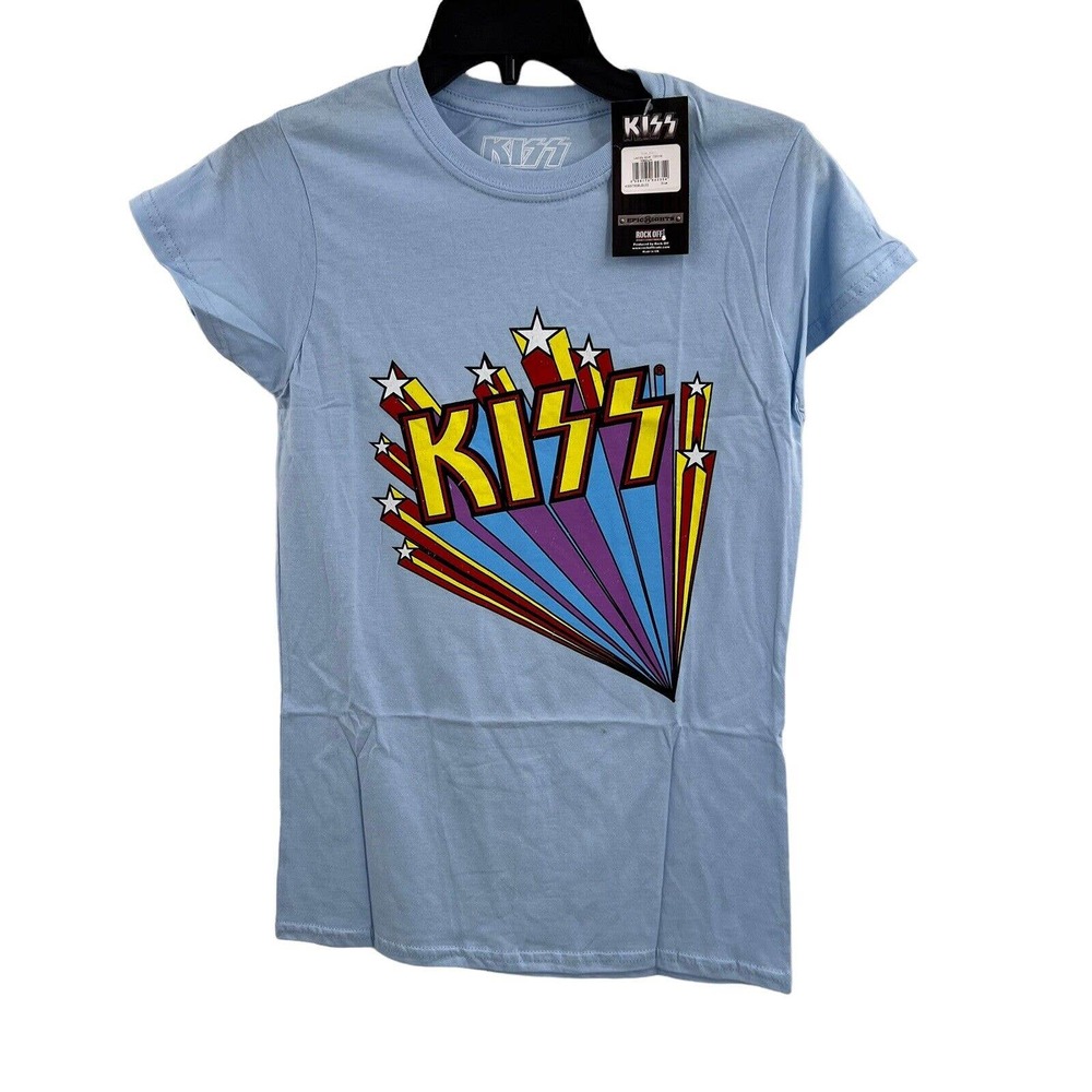 Kiss Graphic Tee Rainbow Logo‎ Size Small New